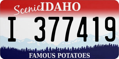 ID license plate I377419