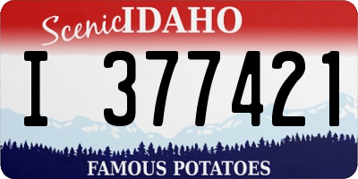 ID license plate I377421