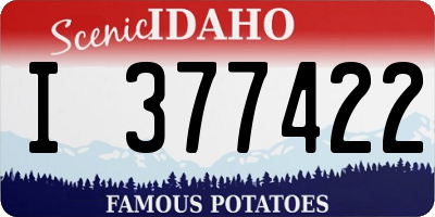 ID license plate I377422