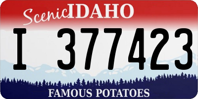 ID license plate I377423