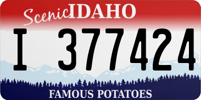 ID license plate I377424