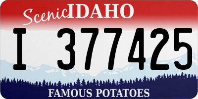 ID license plate I377425
