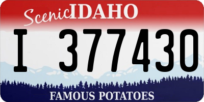 ID license plate I377430