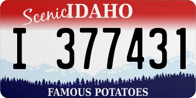 ID license plate I377431