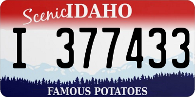 ID license plate I377433