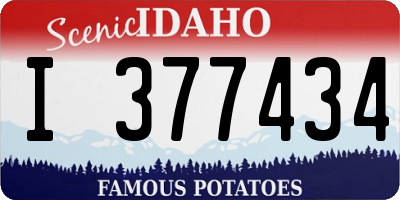 ID license plate I377434