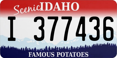 ID license plate I377436