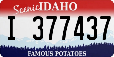 ID license plate I377437