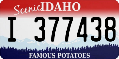ID license plate I377438