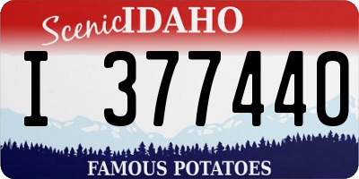 ID license plate I377440