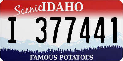 ID license plate I377441