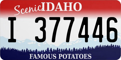 ID license plate I377446