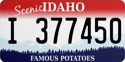 ID license plate I377450