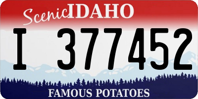 ID license plate I377452