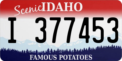 ID license plate I377453