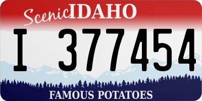 ID license plate I377454