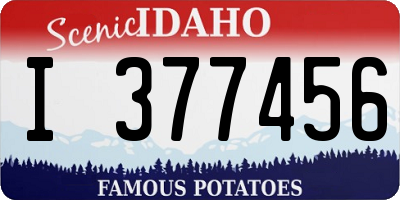 ID license plate I377456