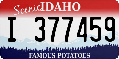 ID license plate I377459