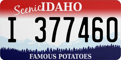 ID license plate I377460