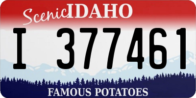 ID license plate I377461