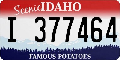 ID license plate I377464