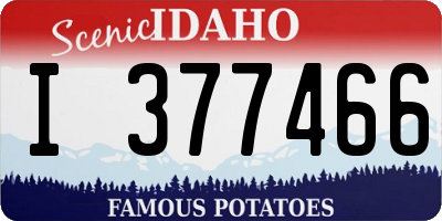ID license plate I377466