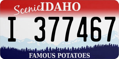 ID license plate I377467