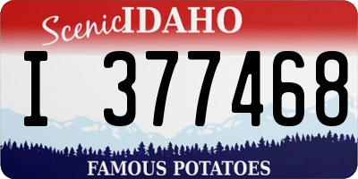 ID license plate I377468