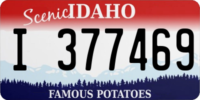 ID license plate I377469