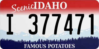 ID license plate I377471