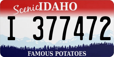 ID license plate I377472