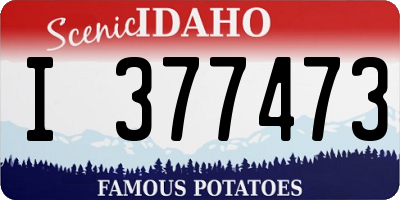 ID license plate I377473