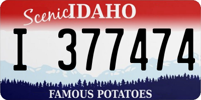 ID license plate I377474