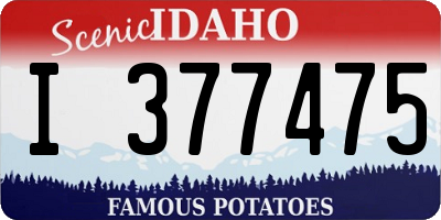 ID license plate I377475