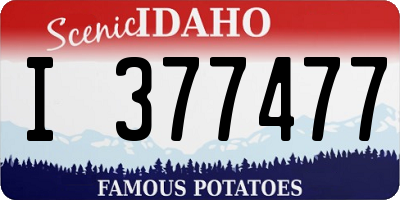 ID license plate I377477