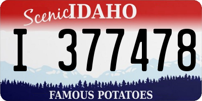 ID license plate I377478