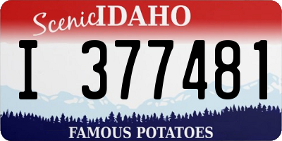 ID license plate I377481