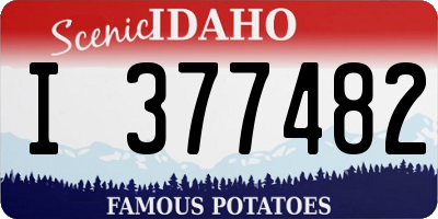 ID license plate I377482