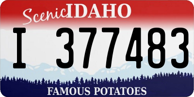 ID license plate I377483