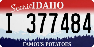 ID license plate I377484