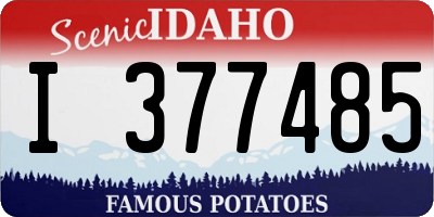 ID license plate I377485