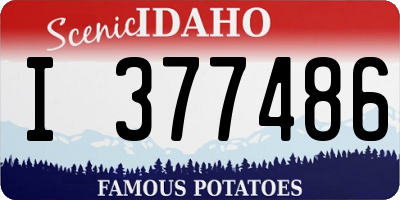 ID license plate I377486