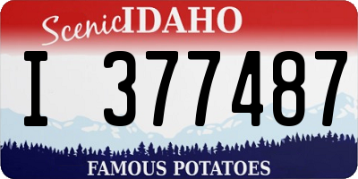 ID license plate I377487