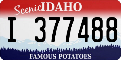 ID license plate I377488