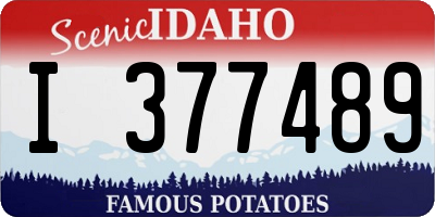 ID license plate I377489