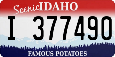ID license plate I377490
