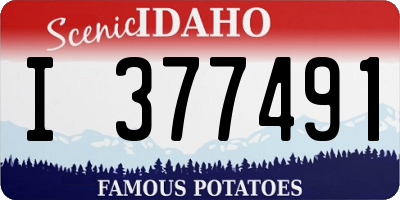 ID license plate I377491