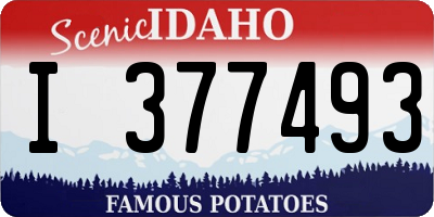 ID license plate I377493