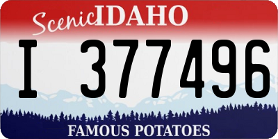 ID license plate I377496