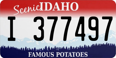 ID license plate I377497